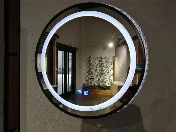 激光打标智能卫浴镜LED镜面玻璃,大幅面光纤激光打标机厂家