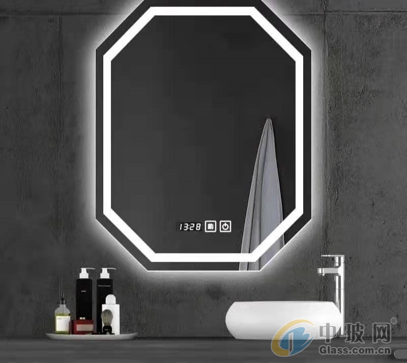 玻璃浴室镜雕刻图案用1.2米大面积幅度光纤激光打标机